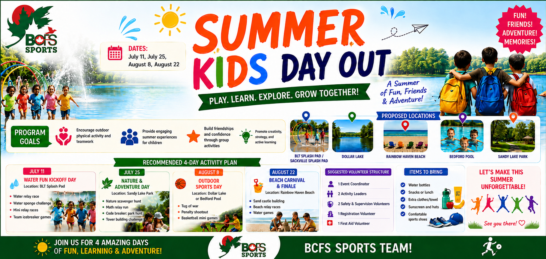 BCFS Sports Team Launches Summer Kids Day Out Series 2026